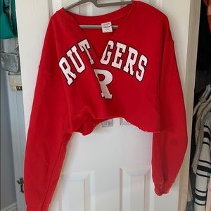 Rutgers cropped crew neck